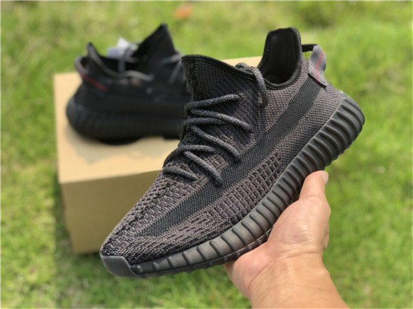 2019 Authentic 350S V2 Black FU9161 Kanye West Man Women Athletic Shoes GID Glow In The Dark EH5360 Clay Limited Sneakers Size 5-12