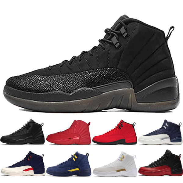 2019 12s Winterized WNTR Gym Red Michigan Men Basketball Shoes The Master Flu Game Taxi Wings College Navy 12 mens sports sneakers designer