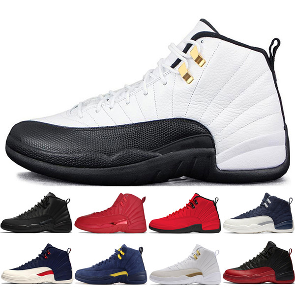 12s Winterized WNTR Gym Red Michigan Mens Basketball Shoes The Master Flu Game Taxi UNC Wolf Grey 12 men sports sneakers trainers