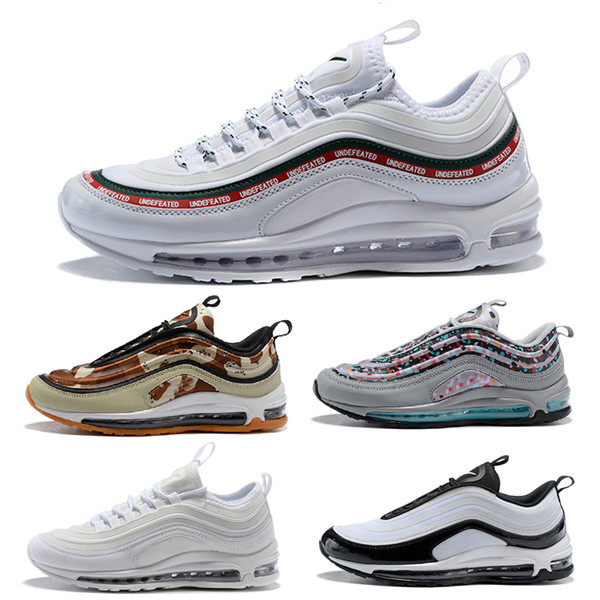 New mens fashion designer outdoor shoes sneakers 97s se homme chaussures 97 ultra plus retro white airlis grey black