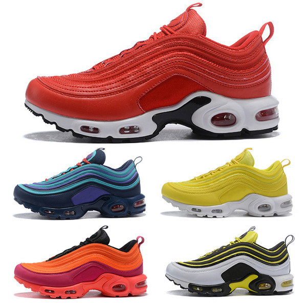 Best mens designer outdoor shoes sneakers 97s tn retro homme chaussures 97 ultra plus airlis yellow red grey blue white