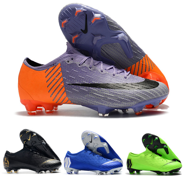 Hot Original brand Mercurials XII Elite FG cr7 soccer shoes fashion football boots sneakers for men black red green
