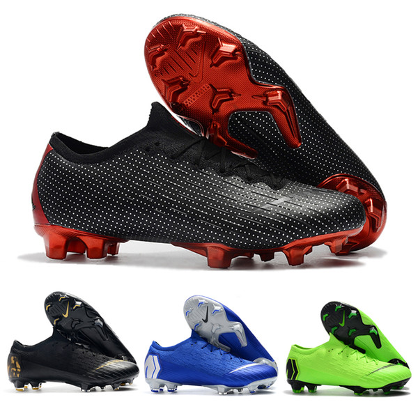 Original brand Mercurials XII Elite FG cr7 soccer shoes fashion football boots sneakers for men black red green pink blue
