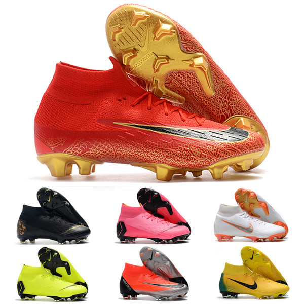 New Original brand Mercurials Superflys VI 360 Elite FG CR7 soccer shoes fashion football boots sneakers for men