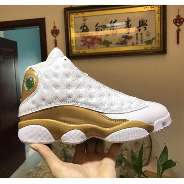 Hot Mens designer basketball shoes sneakers j12 j13 12s 13s retro sports 12 13 white black red gold