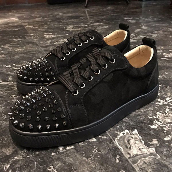 Original brand designer shoes sneakers mens womens bottom fashion cl party Lovers Genuine Leather Sneakers white balck red