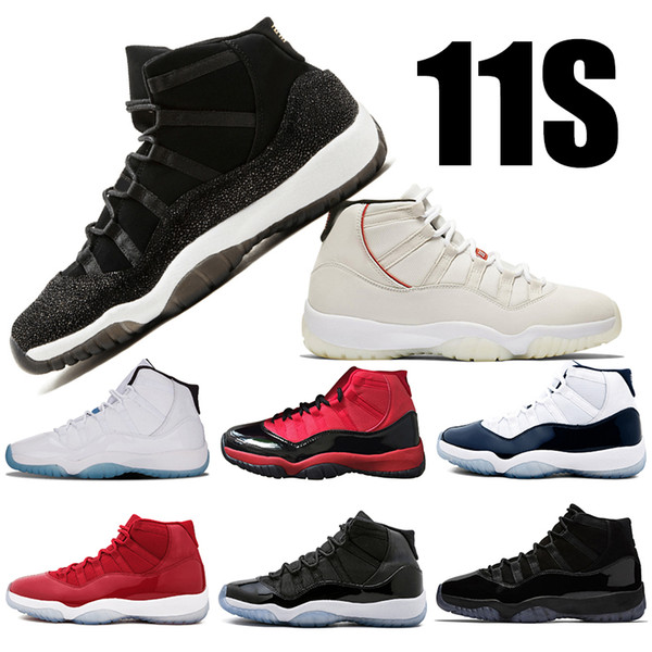 Jumpman 11s Platinum Tint Concord 45 Cap and Gown Prom Night Bred Space Jam Basketball Shoes Bred Men Women Designer Sport Sneaker