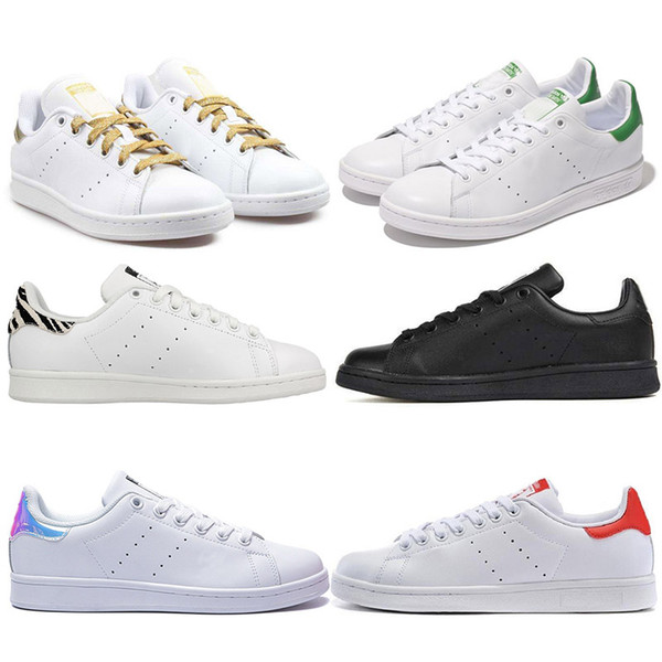 Cheap sale stan men women Skateboarding shoes smith Casual black white green sneaker running shoes sports trainer shoes Breathable