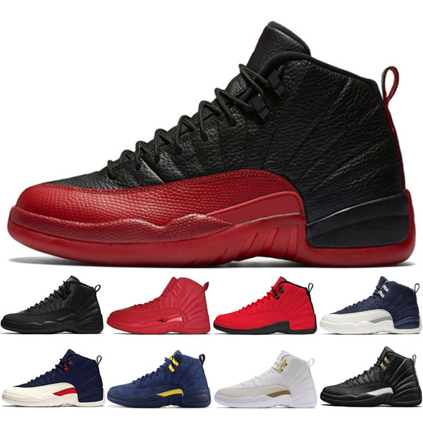 12s Winterized WNTR Gym Red Michigan Mens Basketball Shoes The Master Flu Game Taxi Wheat Dark Grey 12 men sports sneakers trainers