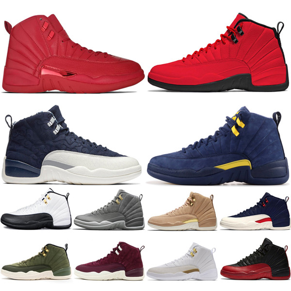 12 12s Gym red Bulls Michigan mens Basketball shoes International Flight College Navy Flu Game UNC men sneakers designer trainers