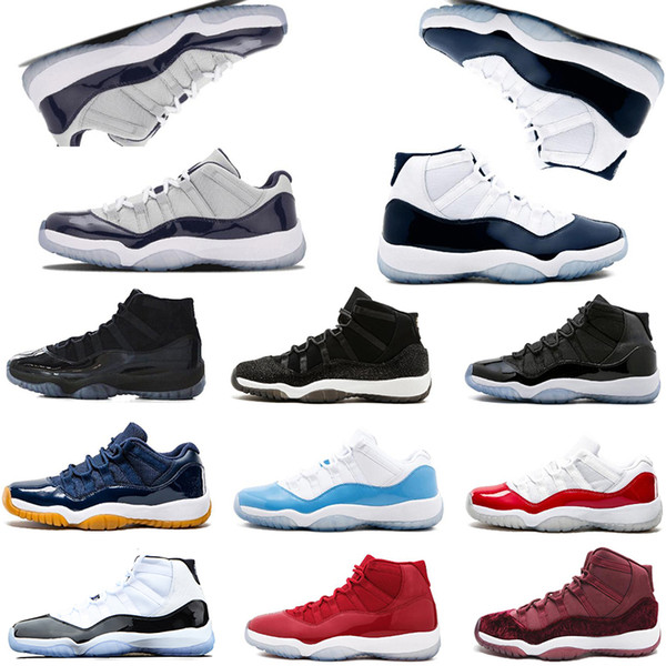 Concord 11 basketball 23 45 shoes sneakers men platinum tint sneakers 11s designer shoes red black Cool grey trainers US 8-13