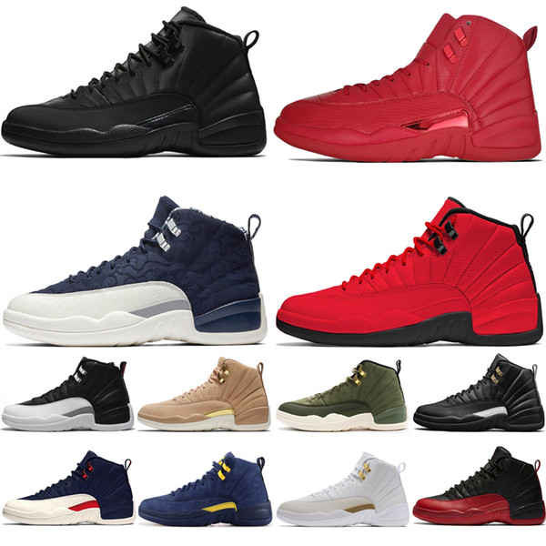12s Winterized WNTR Gym Red Michigan Mens Basketball Shoes The Master Flu Game Taxi 12 men sports sneakers designer trainers shoe size 8-13