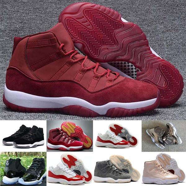 2018 11 Basketball shoes New Cap And Gown 11s Sneakers Size us 7 - 13 wholesale drop shipping