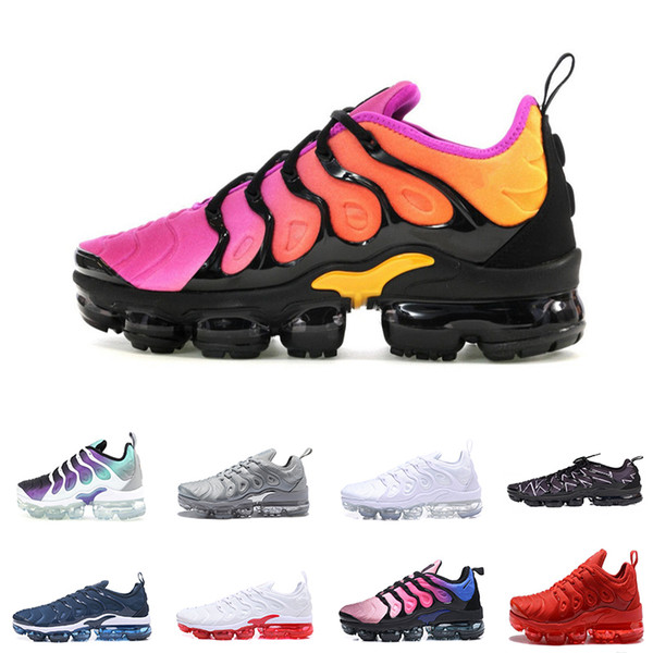 2018 TN Men Running Shoes Photo Blue Cargo Khaki Triple White Sports shoes Silver Gradient Sherbet Athletic Sneakers wholesale drop shipping