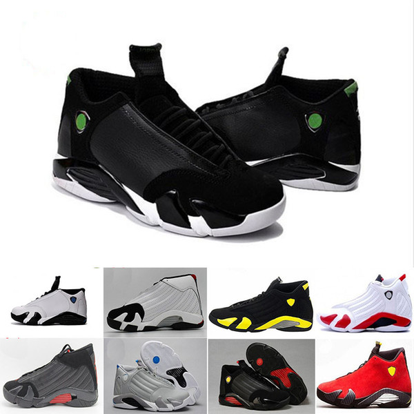 2018 14 mens basketball shoes Indiglo Oxidized Green Thunder Black Toe Cool Grey mens sneaker sport shoes size 8-13 wholesale