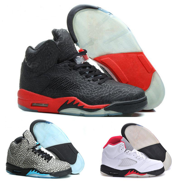 5s Men Basketball Shoes 5 Bull Black Metallic White Grape Bel Black Grape Oreo CNY Sneakers free shipping