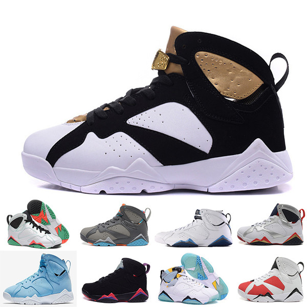 7 men basketball shoes UNC Pantone Tinker Alternate Olympic Hares Bordeaux Cigar Cardinal French GMP Sneakers