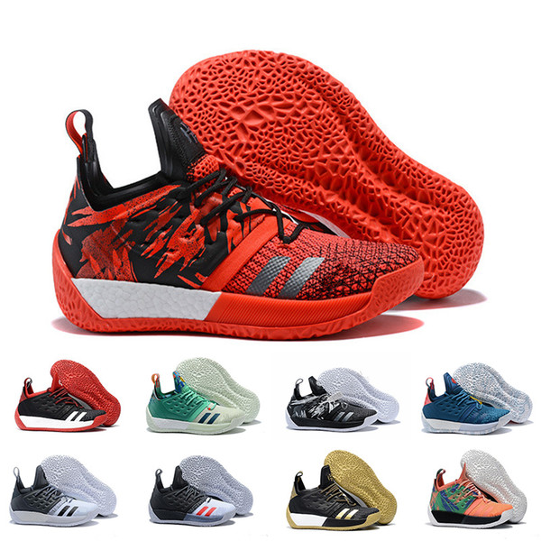 2018 Vol.2 Mens Basketball Shoes James Harden 2 Wolf Grey Sports Sneakers Training Boost wholesale free shipping