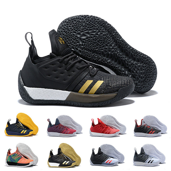 2018 Vol.2 Mens Basketball Shoes James Harden 2 Wolf Grey Sports Sneakers Training Boost Size 7-12 wholesale drop shipping