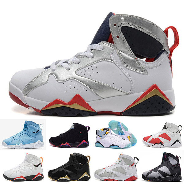 7 men basketball shoes UNC Pantone Tinker Alternate Olympic Hares Bordeaux Cigar Cardinal French GMP Sneakers size 41-47 free shipping
