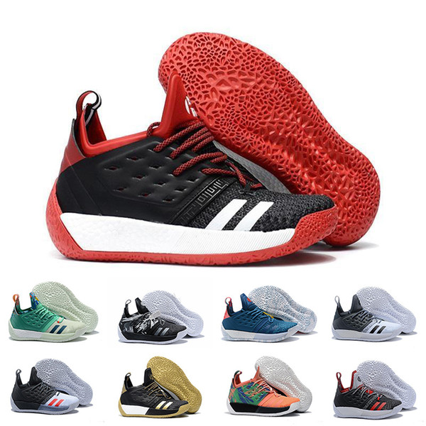 2018 Vol.2 Mens Basketball Shoes James Harden 2 Wolf Grey Sports Sneakers Training Boost free shipping drop shipping