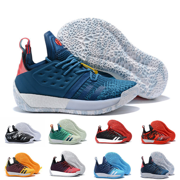 Vol.2 Mens Basketball Shoes James Harden 2 Wolf Grey Sports Sneakers Training Boost wholesale free shipping