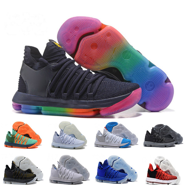 2018 Men Basketball Shoes 10 Anniversary University Still KD Igloo BETRUE Oreo Kevin Durant Elite Sport Sneakers drop shipping