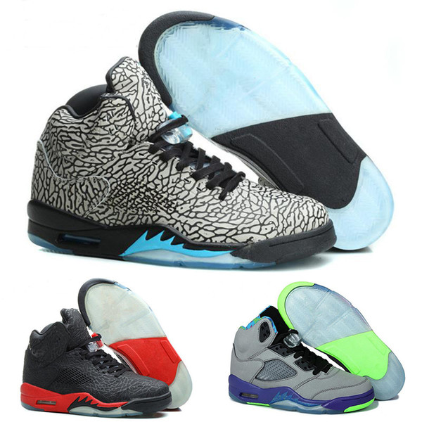 5s Men Basketball Shoes 5 Bull Black Metallic White Grape Bel Black Grape Oreo CNY Sneakers wholesale free shipping