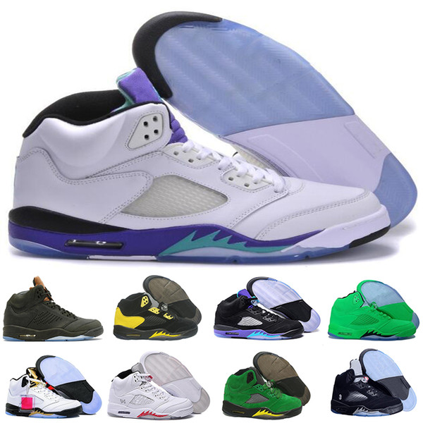 2018 5 Basketball Shoes 5s V Men Women Red Suede Oregon Ducks Olympic Grape Raptors Cement Classic Sport Shoe wholesale free shipping