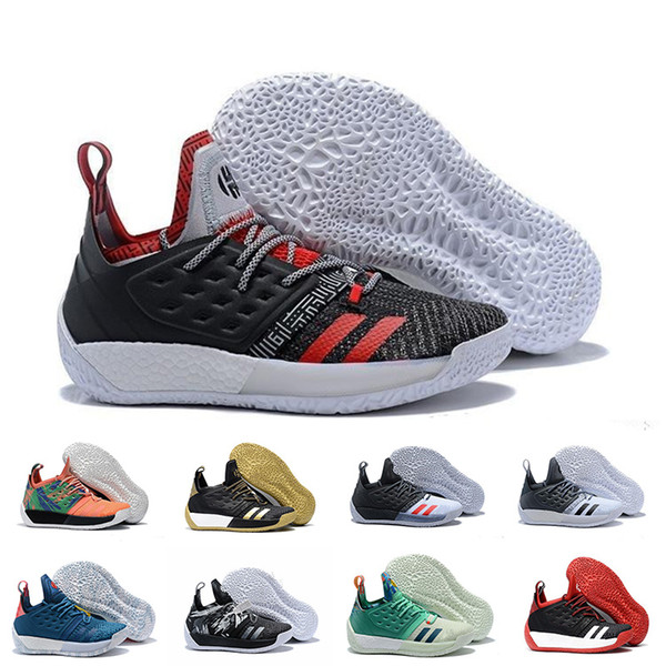 2018 Vol.2 Mens Basketball Shoes James Harden 2 Wolf Grey Sports Sneakers Training Boost wholesale drop shipping