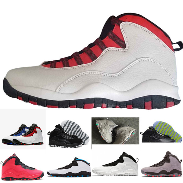 2018 10s Men Athletic Shoes 10 I'm back White Black Cool Grey Bobcats Chicago Steel Grey Men Basketball Shoes free shipping