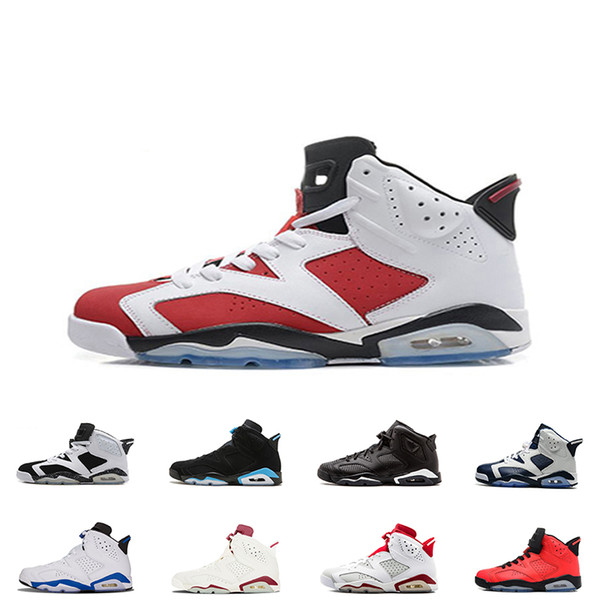 6s Mens Basketball shoes 6 Black Cat Infrared sports blue Maroon Olympic Alternate Hare Oreo Angry bull Sports sneakers free shipping