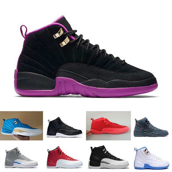 12 basketball shoes wool white Flu Game UNC Gym red taxi gamma french blue Suede sneaker