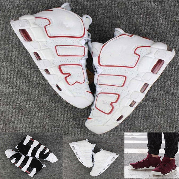2018 Air 3M Basketball Shoes Uptempo QS Olympic Varsity Maroon Scottie Mens Casual Sneakers Shoes 41-46
