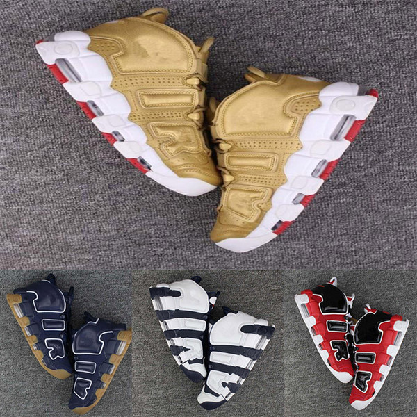 Air 3M Basketball Shoes Uptempo QS Olympic Varsity Maroon Scottie Mens Casual Sneakers Shoes 41-46