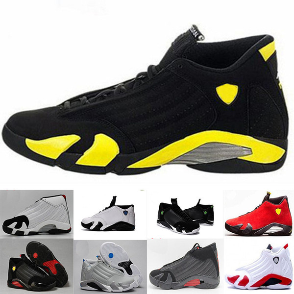 2018 14 mens basketball shoes Indiglo Oxidized Green Thunder Black Toe Cool Grey mens sneaker sport shoes wholesale