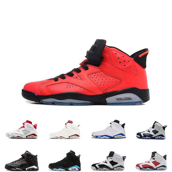 6s Mens Basketball shoes 6 Black Cat Infrared sports blue Maroon Olympic Alternate Hare Oreo Angry bull Sports sneakers wholesale