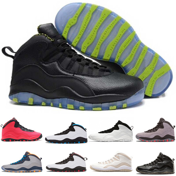 10s Men Athletic Shoes 10 I'm back White Black Cool Grey Bobcats Chicago Steel Grey Men Basketball Shoes size 40-47 wholesale