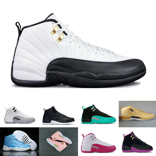 12 Gym Red 12s College Navy men basketball shoes Michigan WINGS bulls Flu Game the master black white taxi Sports trainer sneaker