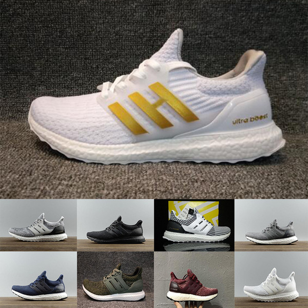 2018 Ultraboost 3.0 4.0 Running Shoes Uncaged 3.0 III Primeknit White Black Men Women Athletic Shoes Size 36-47 wholesale drop shipping