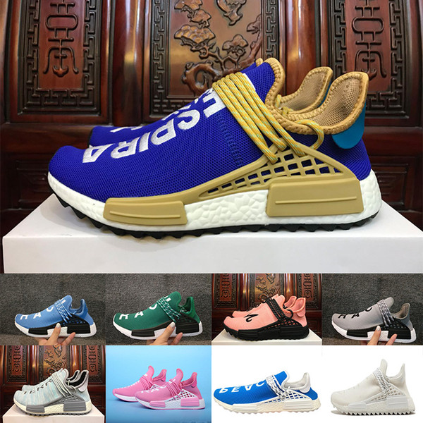 Pharrell Williams HU NMD Sneakers Trail Human Race Mens Women Running Trainers Shoes wholesale drop shipping