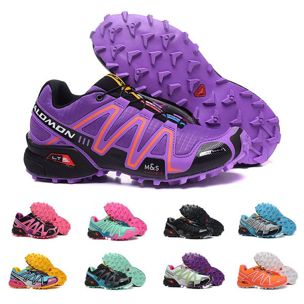 New Cheap Solomon Speed Cross 3 Cs Iii Women Running Shoes Top Quality Black Red Orange Outdoor Jogging Walking Sports Athletic Shoe