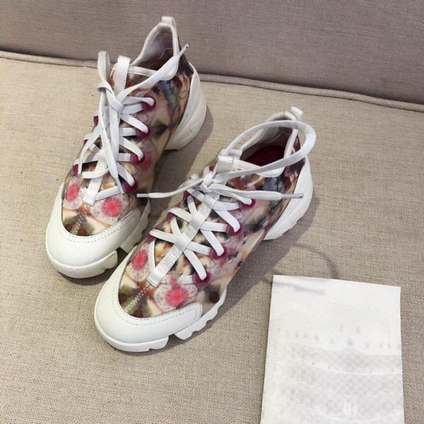 D-CONNECT SNEAKER Jade KALEIDIORSCOPIC Nude Printed Neoprene Running Shoes Sports Training Sneakers Paris Designer 8Dio8 5 Colors