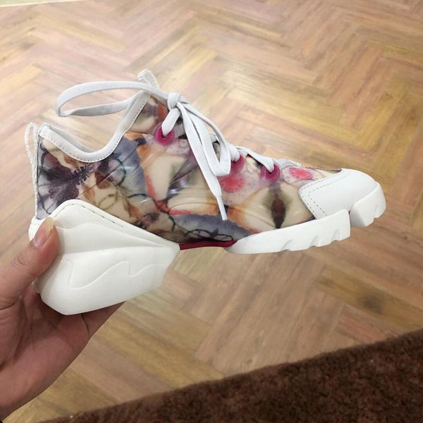 D-CONNECT SNEAKER Jade KALEIDIORSCOPIC Nude Printed Neoprene Running Shoes Sports Training Sneakers Paris Designer 2Dio2 5 Colors