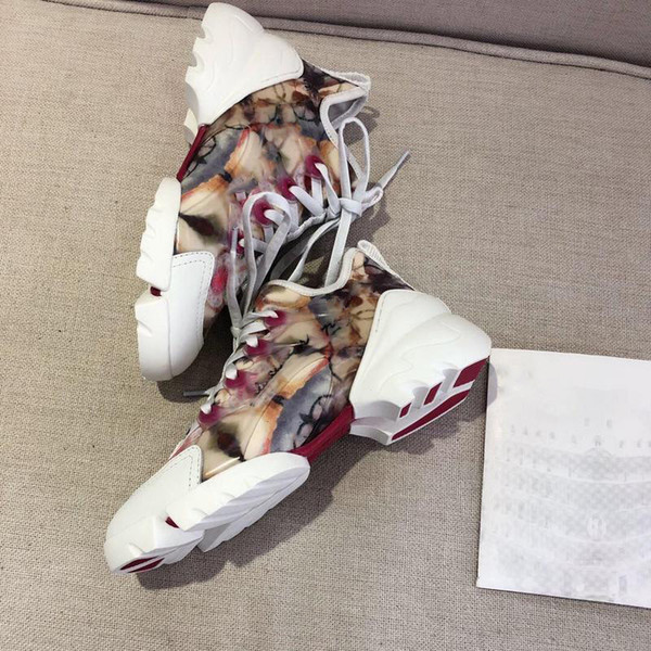 D-CONNECT SNEAKER Jade KALEIDIORSCOPIC Nude Printed Neoprene Running Shoes Sports Training Sneakers Paris Designer 9Dio9 5 Colors