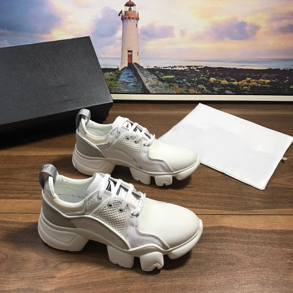 JAW LOW SNEAKERS IN NEOPRENE AND LEATHER 2019 Mens Mesh Running Shoes Mesh Suede Leather Jaw-style Notched Sole Sneaker G1