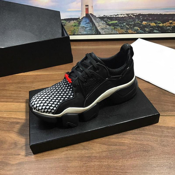 JAW LOW SNEAKERS IN NEOPRENE AND LEATHER 2019 Mens Mesh Running Shoes Mesh Suede Leather Jaw-style Notched Sole Sneaker G2