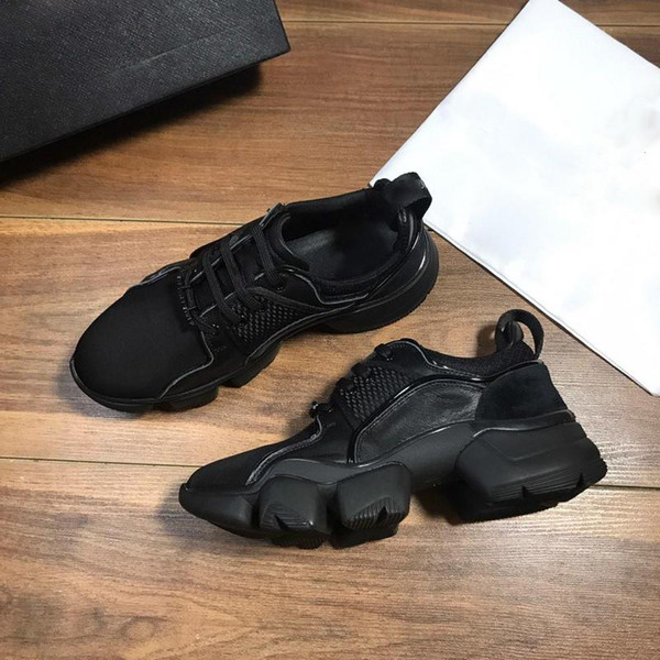 JAW LOW SNEAKERS IN NEOPRENE AND LEATHER 2019 Mens Mesh Running Shoes Mesh Suede Leather Jaw-style Notched Sole Sneaker G03