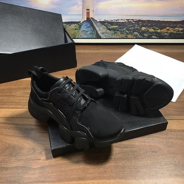 JAW LOW SNEAKERS IN NEOPRENE AND LEATHER 2019 Mens Mesh Running Shoes Mesh Suede Leather Jaw-style Notched Sole Sneaker G05