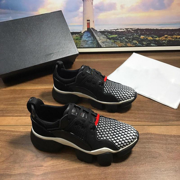 JAW LOW SNEAKERS IN NEOPRENE AND LEATHER 2019 Mens Mesh Running Shoes Mesh Suede Leather Jaw-style Notched Sole Sneaker G3